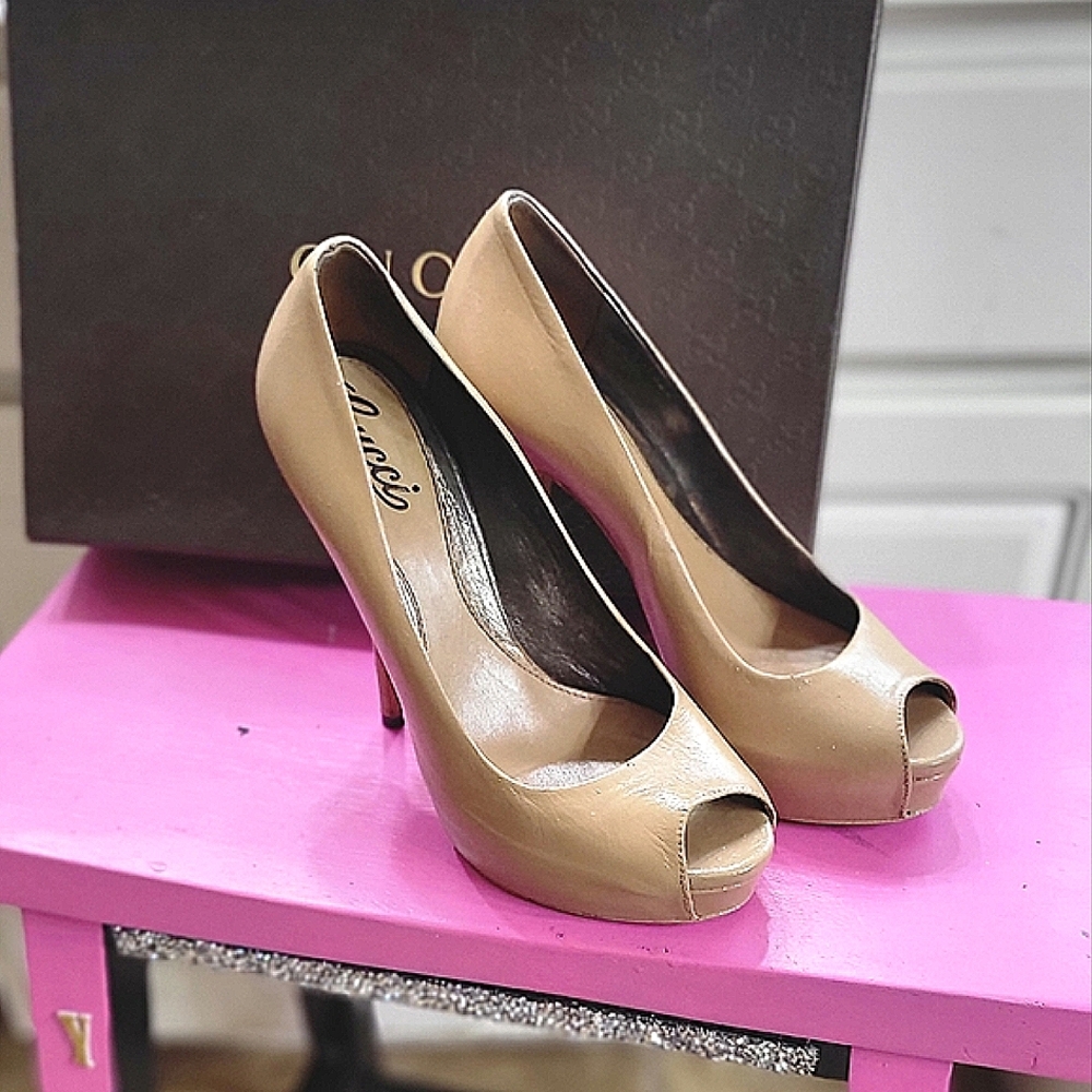 Beige Gucci Heels